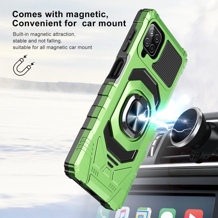 For Samsung Galaxy A12 5G 10 PCS Armor Magnetic PC + TPU Shockproof Case with 360 Degree Rotation Ring Holder