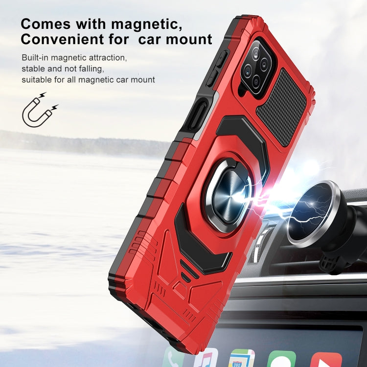 For Samsung Galaxy A12 5G 10 PCS Armor Magnetic PC + TPU Shockproof Case with 360 Degree Rotation Ring Holder