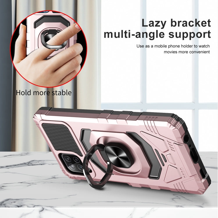 For Samsung Galaxy A12 5G 10 PCS Armor Magnetic PC + TPU Shockproof Case with 360 Degree Rotation Ring Holder