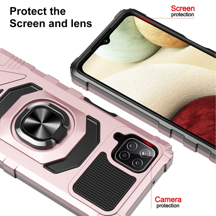 For Samsung Galaxy A12 5G 10 PCS Armor Magnetic PC + TPU Shockproof Case with 360 Degree Rotation Ring Holder