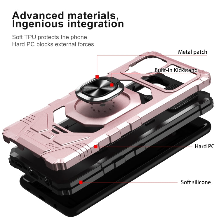 For Samsung Galaxy A12 5G 10 PCS Armor Magnetic PC + TPU Shockproof Case with 360 Degree Rotation Ring Holder