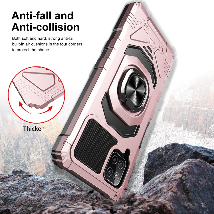 For Samsung Galaxy A12 5G 10 PCS Armor Magnetic PC + TPU Shockproof Case with 360 Degree Rotation Ring Holder