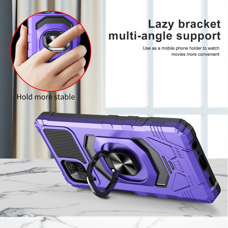 For Samsung Galaxy A12 5G 10 PCS Armor Magnetic PC + TPU Shockproof Case with 360 Degree Rotation Ring Holder