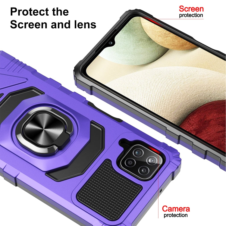For Samsung Galaxy A12 5G 10 PCS Armor Magnetic PC + TPU Shockproof Case with 360 Degree Rotation Ring Holder