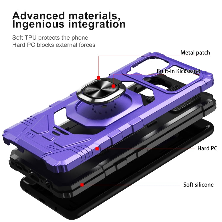 For Samsung Galaxy A12 5G 10 PCS Armor Magnetic PC + TPU Shockproof Case with 360 Degree Rotation Ring Holder