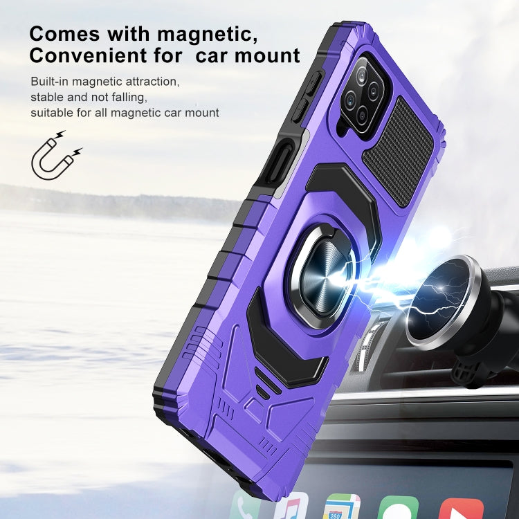 For Samsung Galaxy A12 5G 10 PCS Armor Magnetic PC + TPU Shockproof Case with 360 Degree Rotation Ring Holder