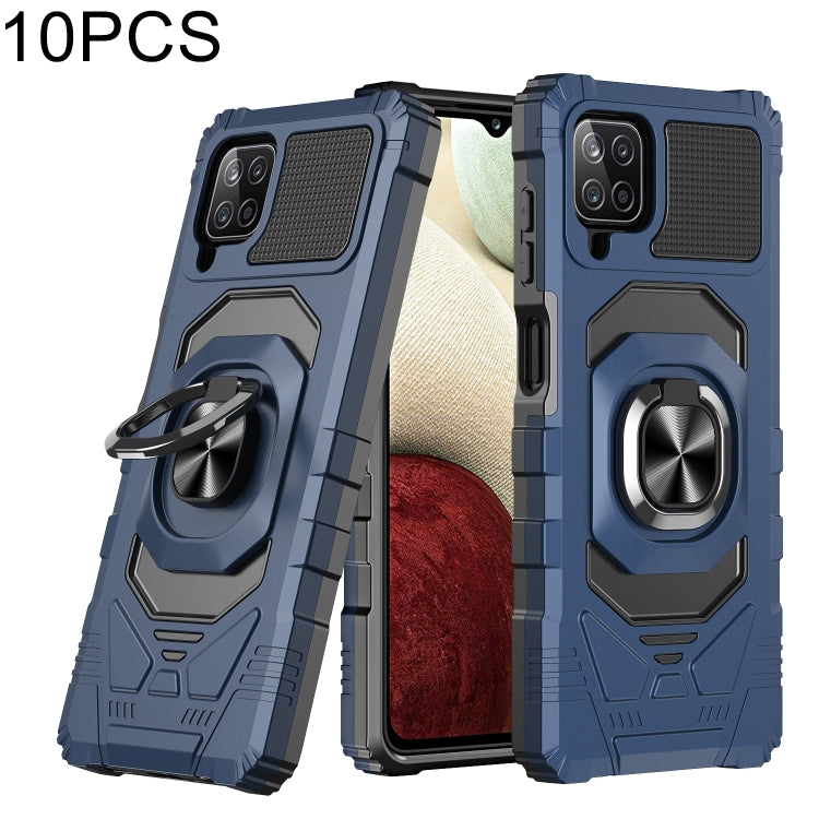 For Samsung Galaxy A12 5G 10 PCS Armor Magnetic PC + TPU Shockproof Case with 360 Degree Rotation Ring Holder
