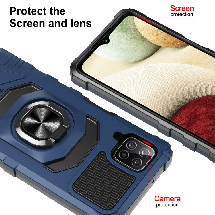 For Samsung Galaxy A12 5G 10 PCS Armor Magnetic PC + TPU Shockproof Case with 360 Degree Rotation Ring Holder