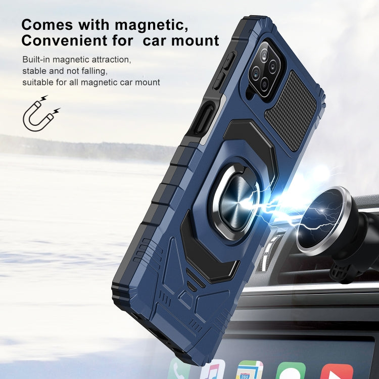 For Samsung Galaxy A12 5G 10 PCS Armor Magnetic PC + TPU Shockproof Case with 360 Degree Rotation Ring Holder