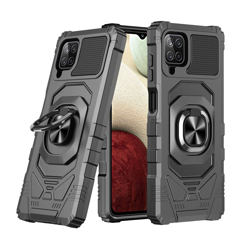 For Samsung Galaxy A12 5G 10 PCS Armor Magnetic PC + TPU Shockproof Case with 360 Degree Rotation Ring Holder