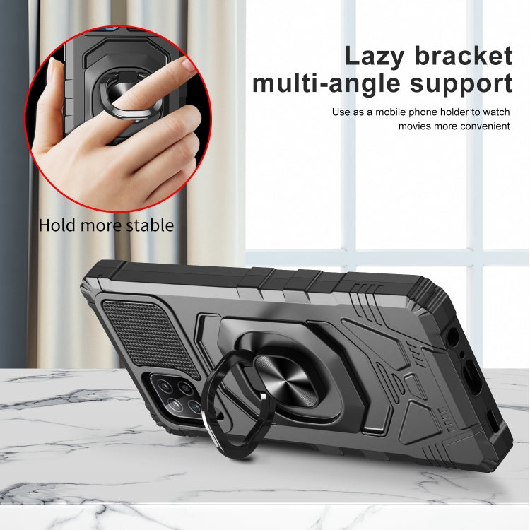 For Samsung Galaxy A12 5G 10 PCS Armor Magnetic PC + TPU Shockproof Case with 360 Degree Rotation Ring Holder