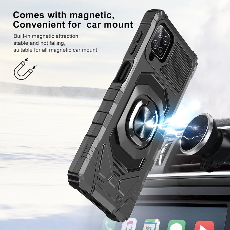 For Samsung Galaxy A12 5G 10 PCS Armor Magnetic PC + TPU Shockproof Case with 360 Degree Rotation Ring Holder