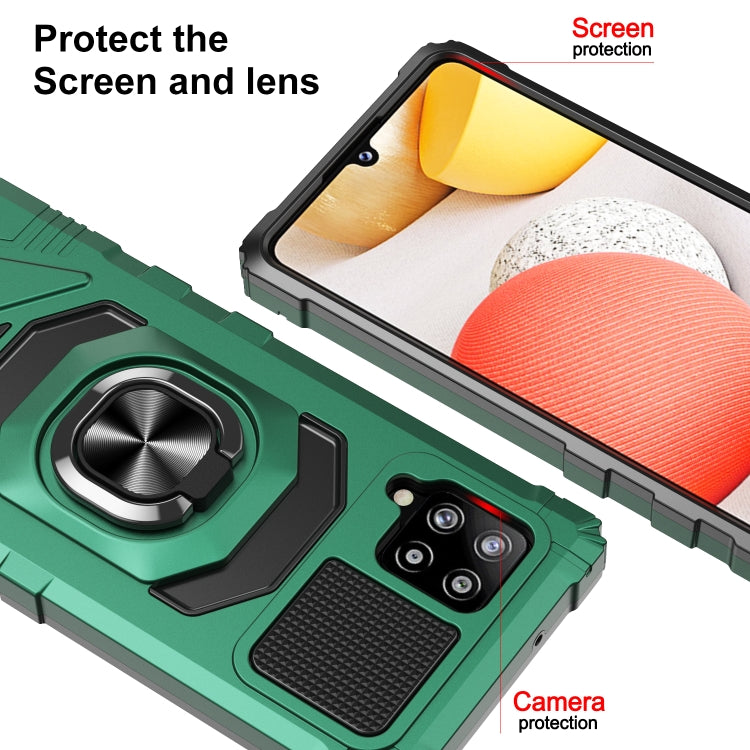 For Samsung Galaxy A42 5G 10 PCS Armor Magnetic PC + TPU Shockproof Case with 360 Degree Rotation Ring Holder