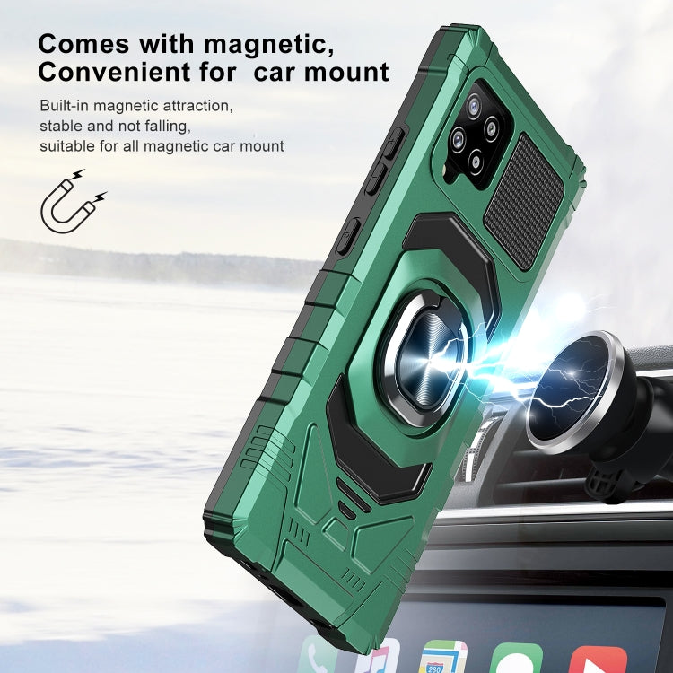 For Samsung Galaxy A42 5G 10 PCS Armor Magnetic PC + TPU Shockproof Case with 360 Degree Rotation Ring Holder