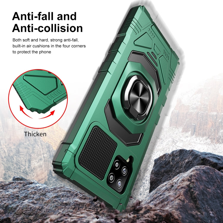 For Samsung Galaxy A42 5G 10 PCS Armor Magnetic PC + TPU Shockproof Case with 360 Degree Rotation Ring Holder