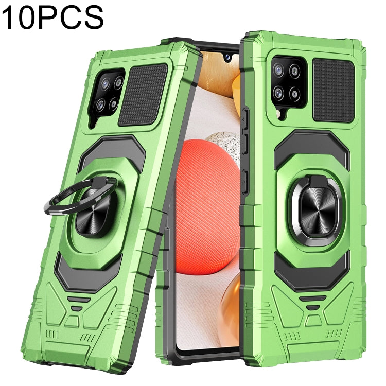 For Samsung Galaxy A42 5G 10 PCS Armor Magnetic PC + TPU Shockproof Case with 360 Degree Rotation Ring Holder