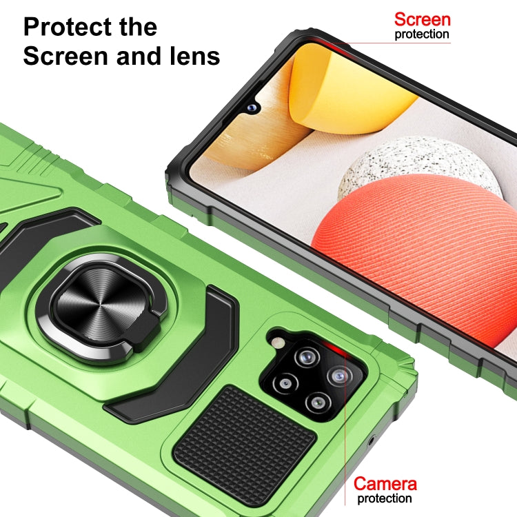 For Samsung Galaxy A42 5G 10 PCS Armor Magnetic PC + TPU Shockproof Case with 360 Degree Rotation Ring Holder