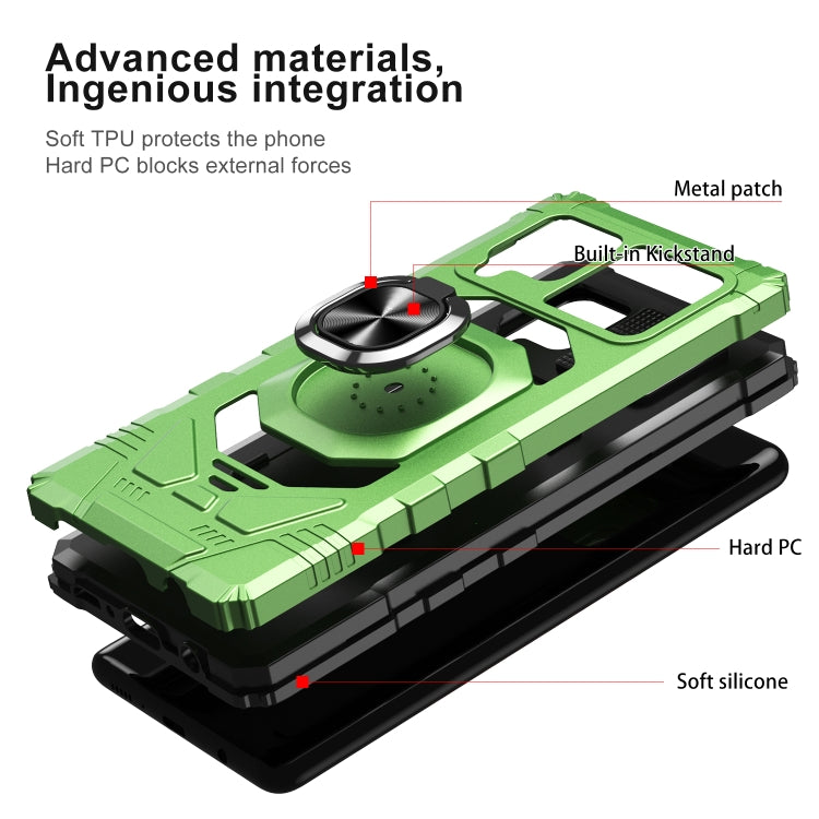 For Samsung Galaxy A42 5G 10 PCS Armor Magnetic PC + TPU Shockproof Case with 360 Degree Rotation Ring Holder