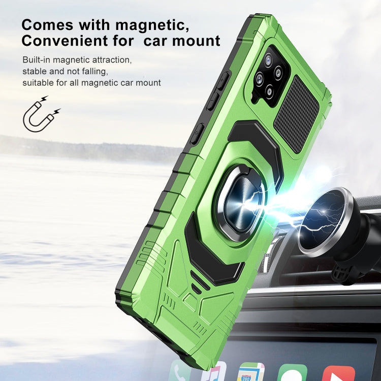 For Samsung Galaxy A42 5G 10 PCS Armor Magnetic PC + TPU Shockproof Case with 360 Degree Rotation Ring Holder