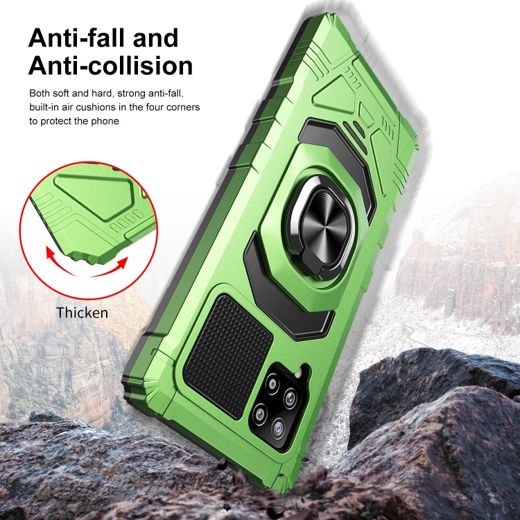 For Samsung Galaxy A42 5G 10 PCS Armor Magnetic PC + TPU Shockproof Case with 360 Degree Rotation Ring Holder