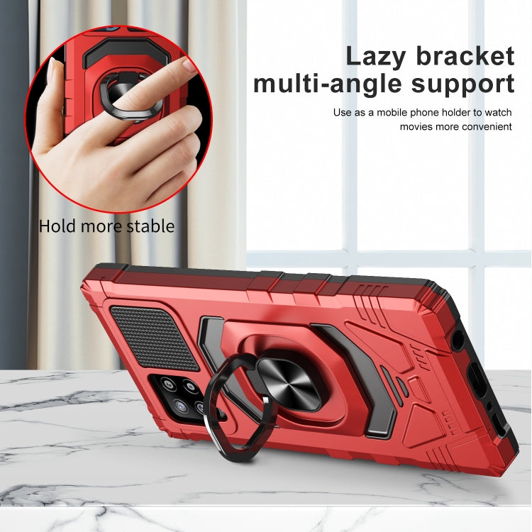For Samsung Galaxy A42 5G 10 PCS Armor Magnetic PC + TPU Shockproof Case with 360 Degree Rotation Ring Holder