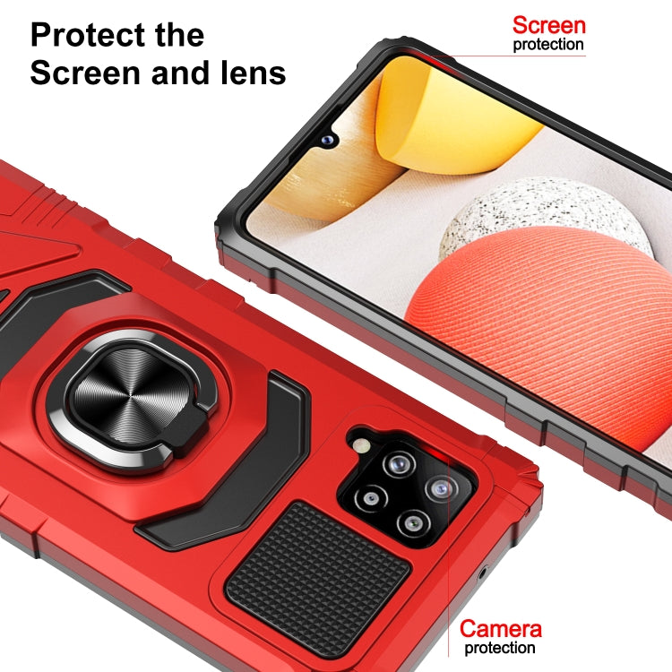 For Samsung Galaxy A42 5G 10 PCS Armor Magnetic PC + TPU Shockproof Case with 360 Degree Rotation Ring Holder