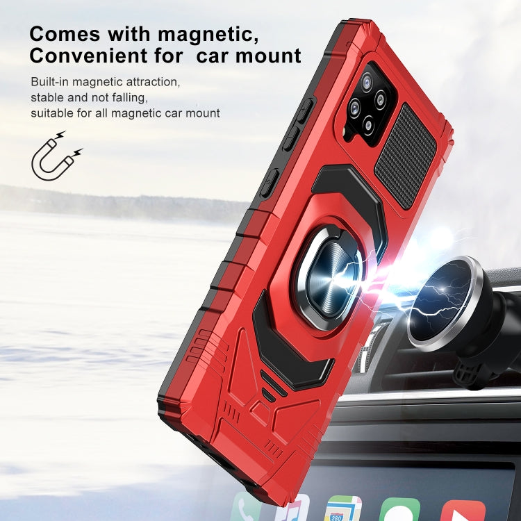 For Samsung Galaxy A42 5G 10 PCS Armor Magnetic PC + TPU Shockproof Case with 360 Degree Rotation Ring Holder