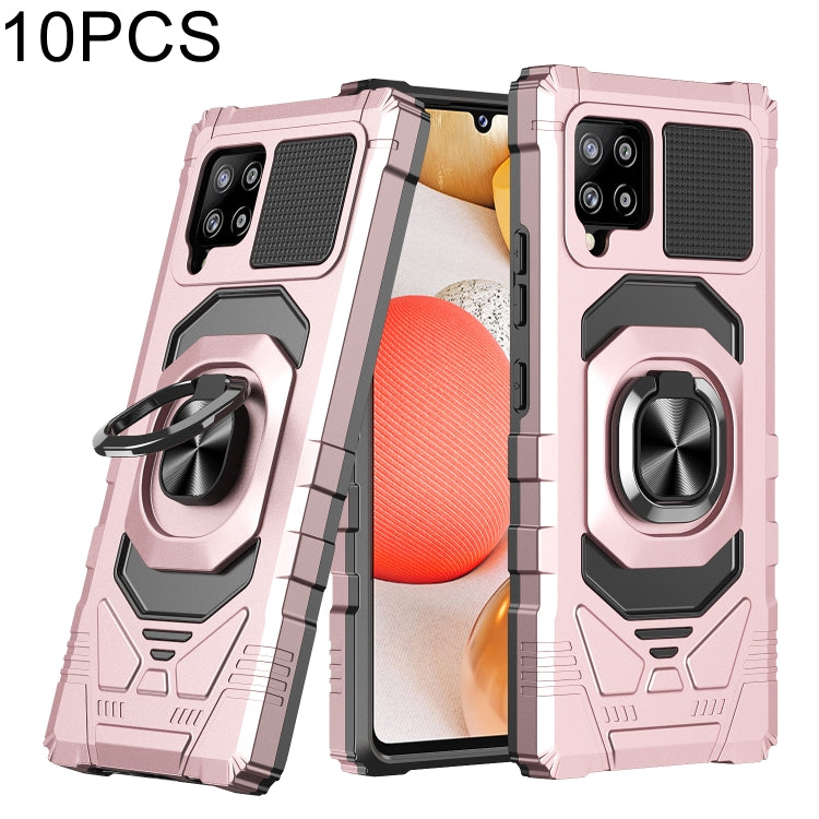 For Samsung Galaxy A42 5G 10 PCS Armor Magnetic PC + TPU Shockproof Case with 360 Degree Rotation Ring Holder