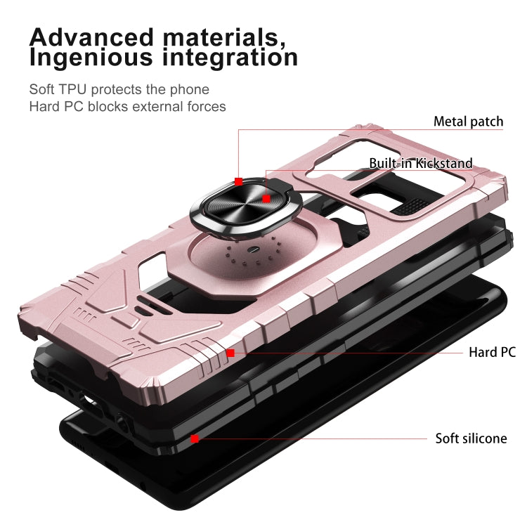For Samsung Galaxy A42 5G 10 PCS Armor Magnetic PC + TPU Shockproof Case with 360 Degree Rotation Ring Holder