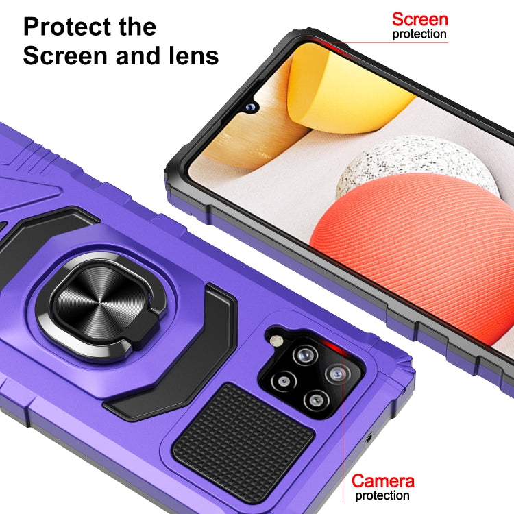 For Samsung Galaxy A42 5G 10 PCS Armor Magnetic PC + TPU Shockproof Case with 360 Degree Rotation Ring Holder
