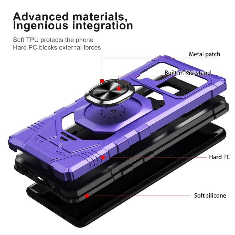 For Samsung Galaxy A42 5G 10 PCS Armor Magnetic PC + TPU Shockproof Case with 360 Degree Rotation Ring Holder