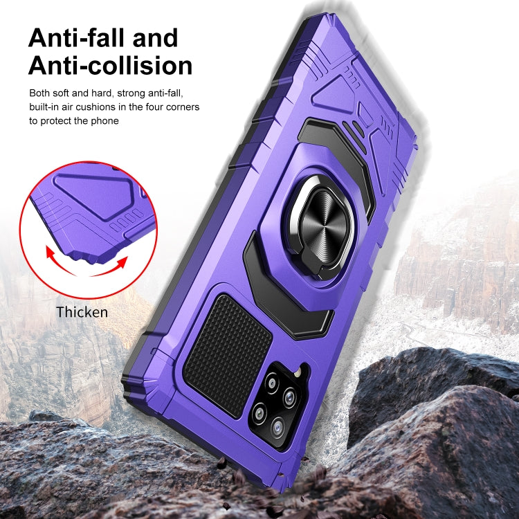 For Samsung Galaxy A42 5G 10 PCS Armor Magnetic PC + TPU Shockproof Case with 360 Degree Rotation Ring Holder