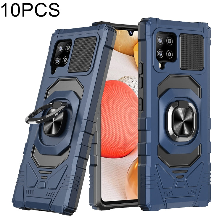For Samsung Galaxy A42 5G 10 PCS Armor Magnetic PC + TPU Shockproof Case with 360 Degree Rotation Ring Holder