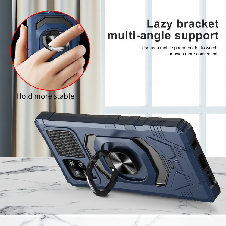 For Samsung Galaxy A42 5G 10 PCS Armor Magnetic PC + TPU Shockproof Case with 360 Degree Rotation Ring Holder