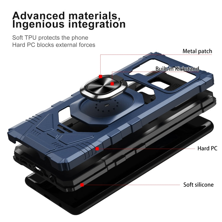 For Samsung Galaxy A42 5G 10 PCS Armor Magnetic PC + TPU Shockproof Case with 360 Degree Rotation Ring Holder