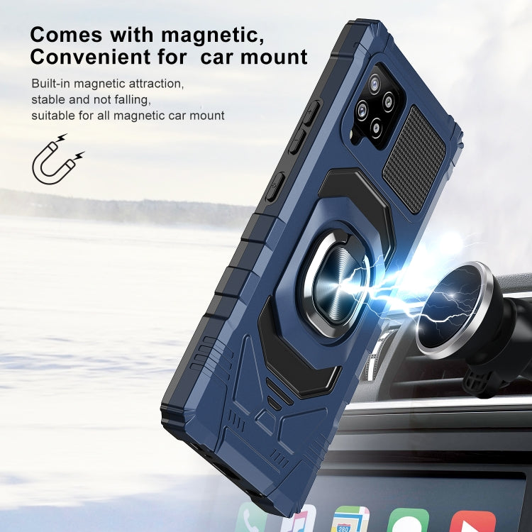For Samsung Galaxy A42 5G 10 PCS Armor Magnetic PC + TPU Shockproof Case with 360 Degree Rotation Ring Holder