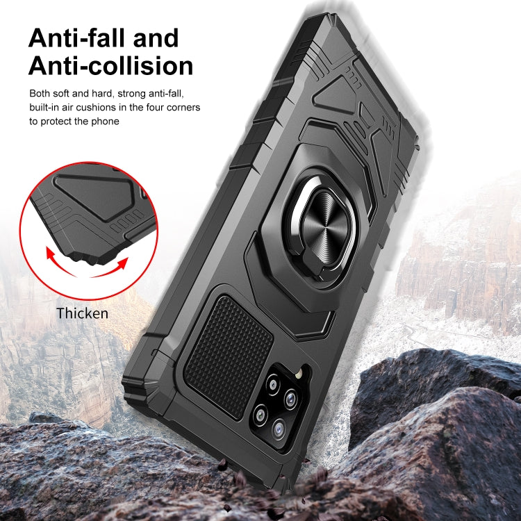 For Samsung Galaxy A42 5G 10 PCS Armor Magnetic PC + TPU Shockproof Case with 360 Degree Rotation Ring Holder