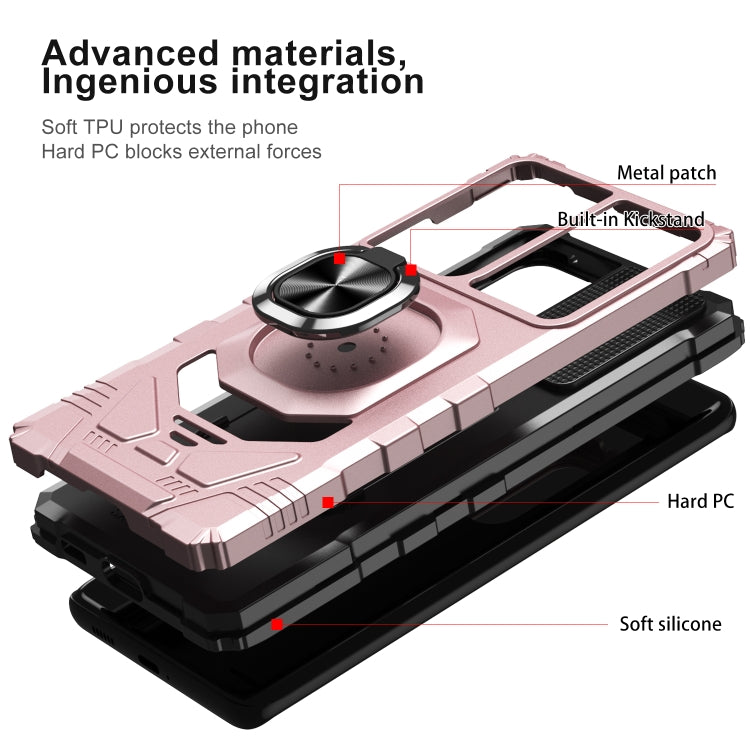 For Samsung Galaxy S21 Ultra 5G 10 PCS Armor Magnetic PC + TPU Shockproof Case with 360 Degree Rotation Ring Holder