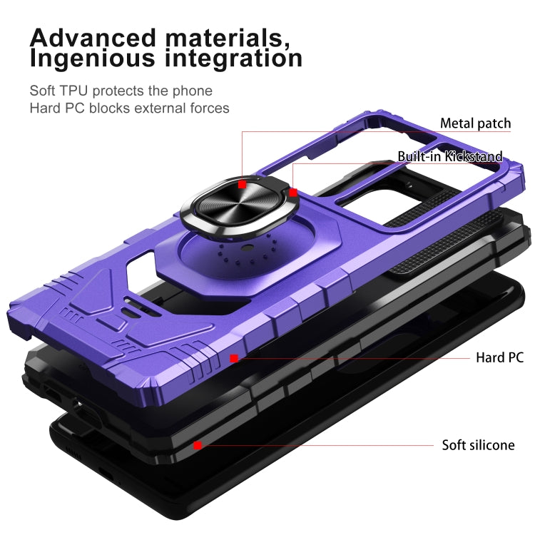 For Samsung Galaxy S21 Ultra 5G 10 PCS Armor Magnetic PC + TPU Shockproof Case with 360 Degree Rotation Ring Holder