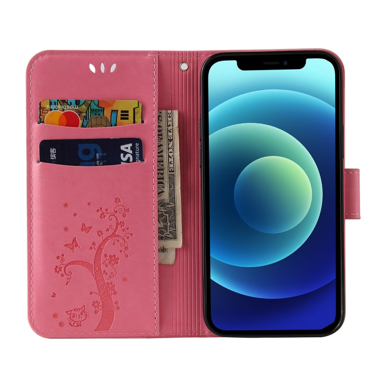 For iPhone 12 mini Embossed Lucky Tree Horizontal Flip Leather Case with Holder & Card Slot & Wallet & Lanyard