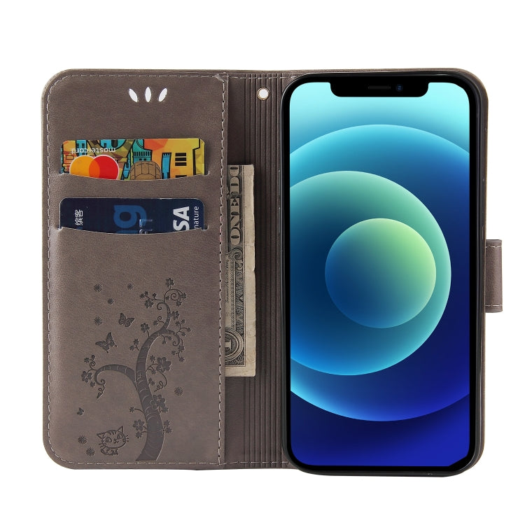 For iPhone 12 mini Embossed Lucky Tree Horizontal Flip Leather Case with Holder & Card Slot & Wallet & Lanyard