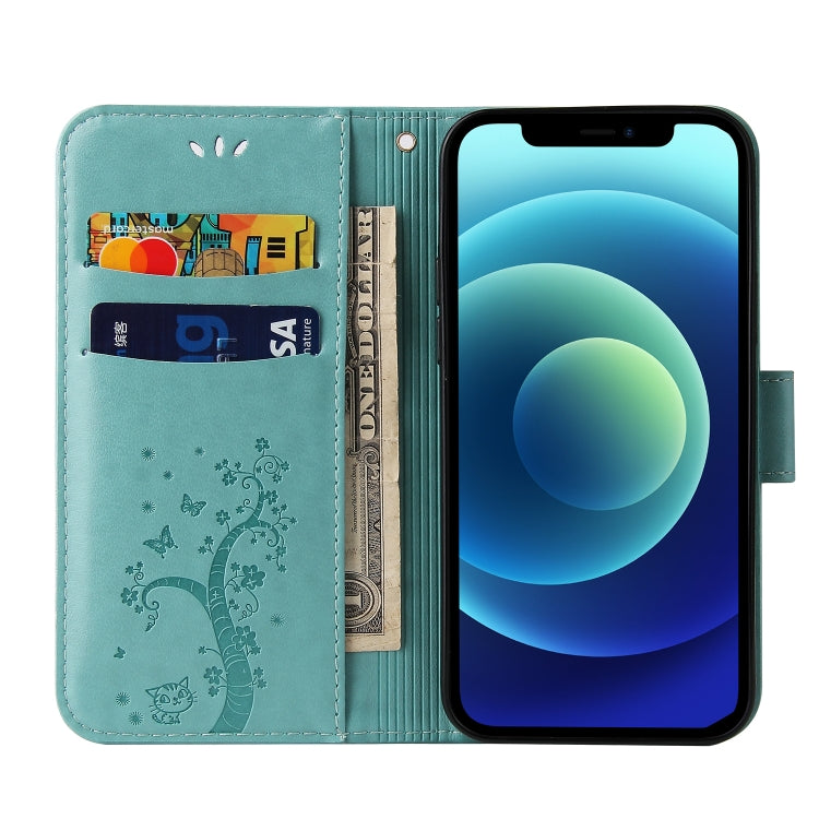 For iPhone 12 mini Embossed Lucky Tree Horizontal Flip Leather Case with Holder & Card Slot & Wallet & Lanyard