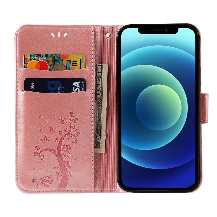 For iPhone 12 mini Embossed Lucky Tree Horizontal Flip Leather Case with Holder & Card Slot & Wallet & Lanyard