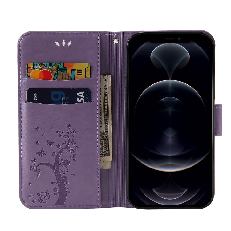 For iPhone 12 Pro Embossed Lucky Tree Horizontal Flip Leather Case with Holder & Card Slot & Wallet & Lanyard