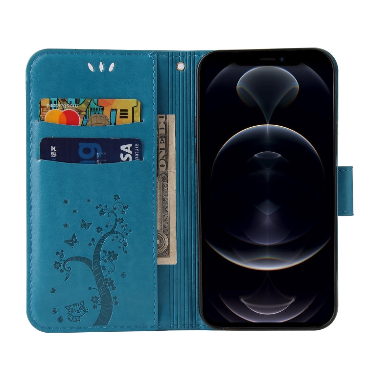 For iPhone 12 Pro Embossed Lucky Tree Horizontal Flip Leather Case with Holder & Card Slot & Wallet & Lanyard