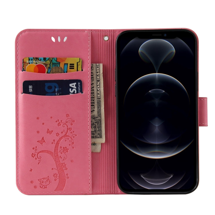 For iPhone 12 Pro Embossed Lucky Tree Horizontal Flip Leather Case with Holder & Card Slot & Wallet & Lanyard