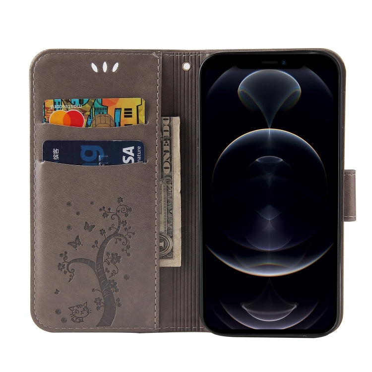 For iPhone 12 Pro Embossed Lucky Tree Horizontal Flip Leather Case with Holder & Card Slot & Wallet & Lanyard