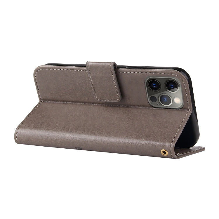For iPhone 12 Pro Embossed Lucky Tree Horizontal Flip Leather Case with Holder & Card Slot & Wallet & Lanyard