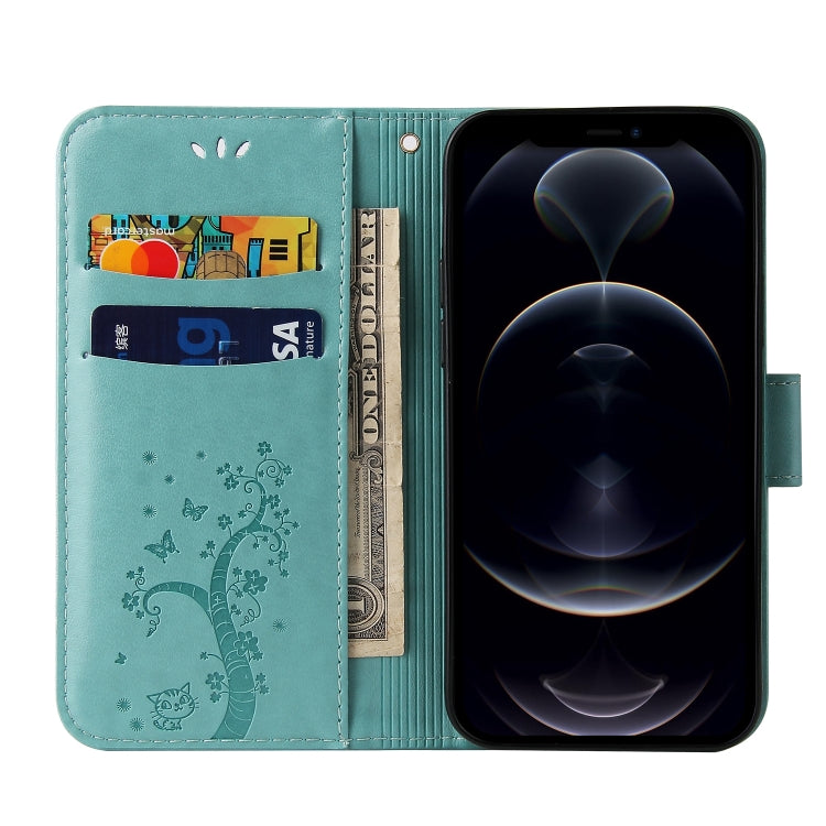 For iPhone 12 Pro Embossed Lucky Tree Horizontal Flip Leather Case with Holder & Card Slot & Wallet & Lanyard