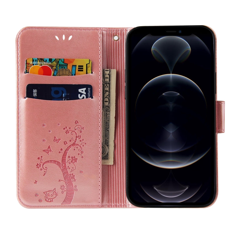 For iPhone 12 Pro Embossed Lucky Tree Horizontal Flip Leather Case with Holder & Card Slot & Wallet & Lanyard